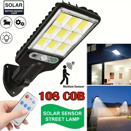 Solar Street LED Lamp with Remote Control with Sensor (60W)