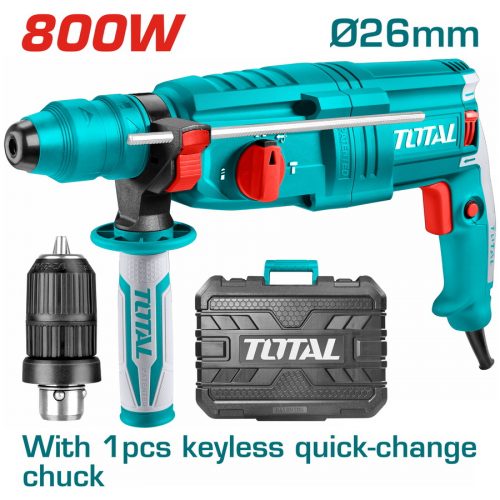 TOTAL Rotary Hammer SDS-PLUS 800W with Chuck (TH308268-2)