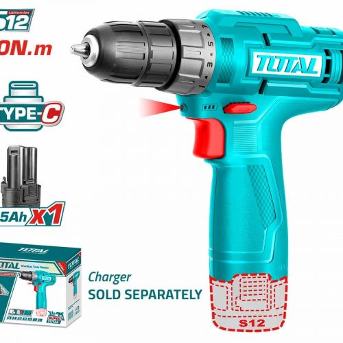 TOTAL Cordless Drill Li-ion 12V / 1.5Ah / 20Nm